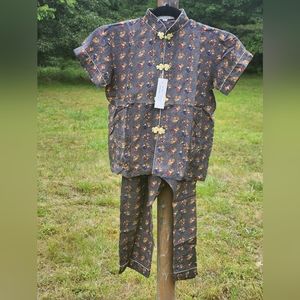 SNOW Kids Washed Silk Oriental Teddy Bear Pajamas 8